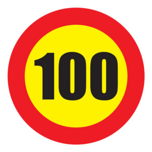 100 km/h Speed Sign