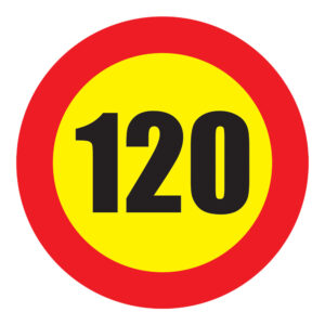 120 km/h Speed Sign