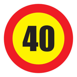 40 km/h Speed Sign