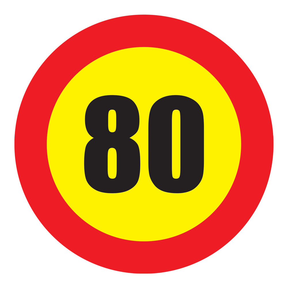 80 km/h Speed Sign
