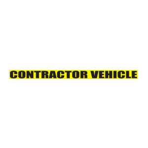 Contractor Vehicle Sign