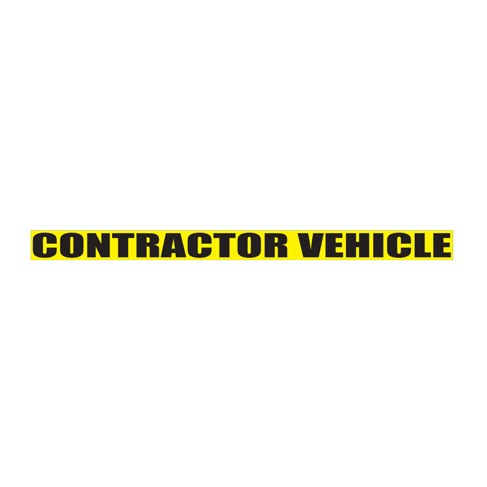 Contractor Vehicle Sign