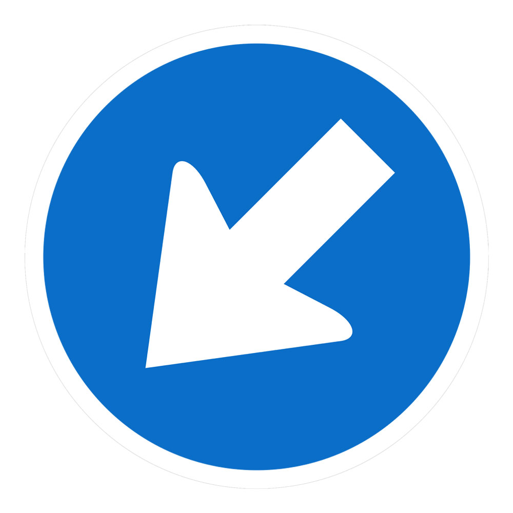 Keep Left Sign