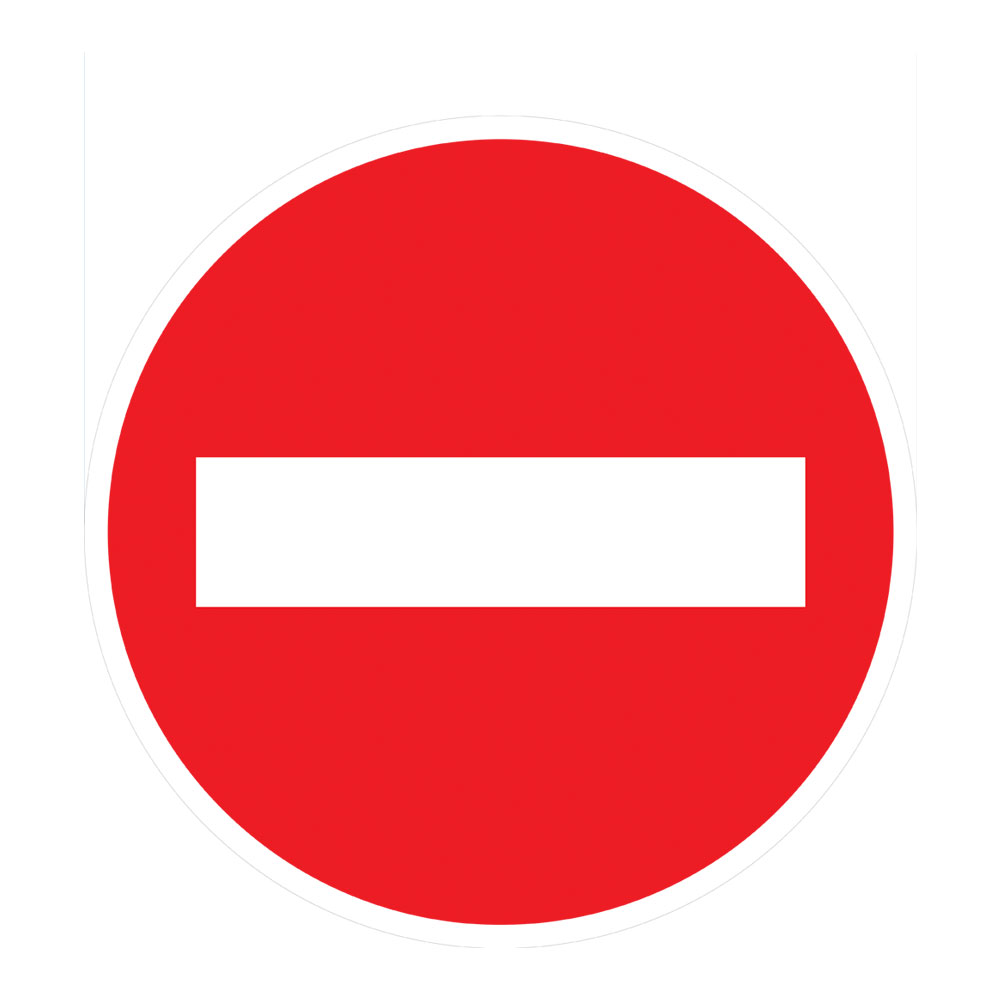 No Entry Road Sign