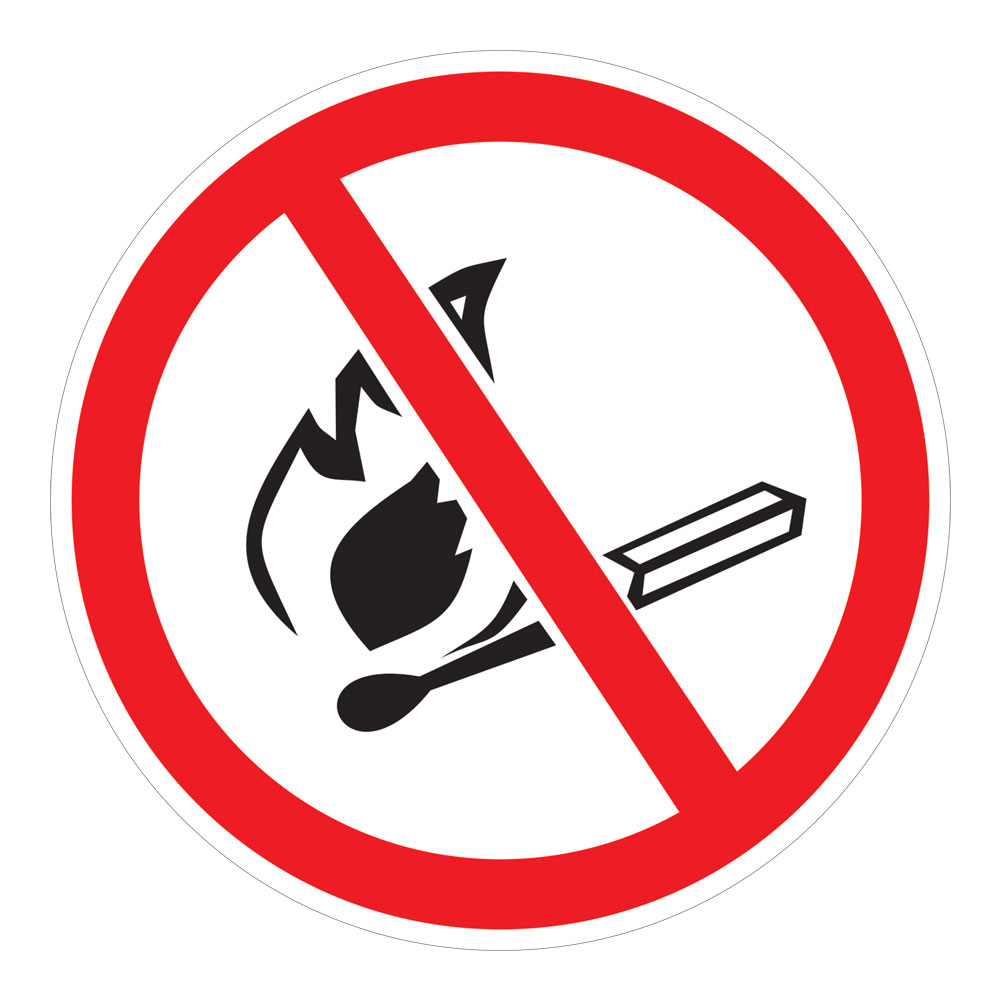No Open Flames Sign