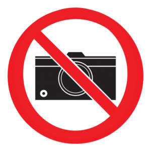 No Photography Sign