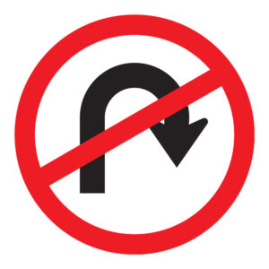No U-Turn Sign