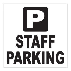 Staff Parking Sign